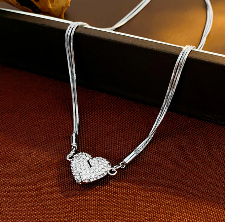 Collar Corazon Brillante